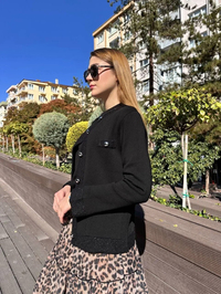 Venöve 25FWHRK0001 Siyah Alder Hırka
