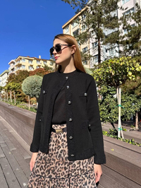 Venöve 25FWHRK0001 Siyah Alder Hırka
