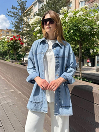 Venöve 25SSCEK0011 Mavi Tessa Ceket