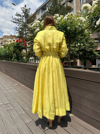 Venöve 25SSELB0028 Sarı Lily Elbise