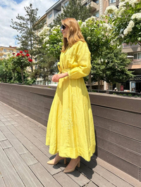 Venöve 25SSELB0028 Sarı Lily Elbise
