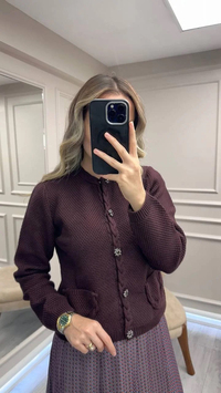 Venöve 26FWHRK0004 Bordo Becca Hırka