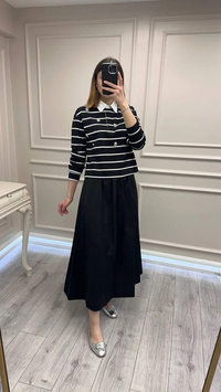 Wennora 1033 Siyah Etekli Sweat Takım
