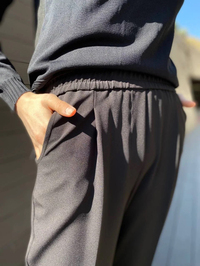 Yusuf Özdemir 24Y1427 Siyah Beli Lastikli Kumaş Pantolon