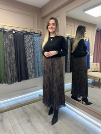 Yusuf Özdemir 25Y1504 Koyu Leopar Etek