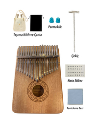 17 Tuş Gerçek Ağaç Kalimba 