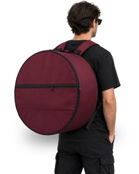 Bordo Renk Asma Davul Taşıma Kılıfı 58 cm