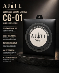 CG-01 Klasik Gitar Teli Profesyonel Ses Kalitesi Uzun Ömürlü Dayanıklı Nylon Tel Seti 6'lı Takım