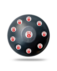 Hang Drum Handpan Space Drum Steel Drum 10 Tonlu 22 Inç Siyah Renk