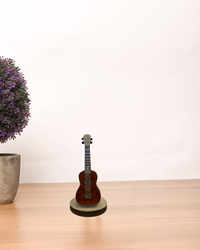 İstanbul Müzik Mini Klasik Gitar Kahverengi 9 cm Biblo