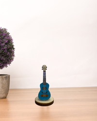 İstanbul Müzik Mini Klasik Gitar Mavi 9 cm Biblo