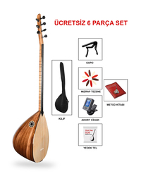 Jak Girişli Uzun Sap Maun Gövde Kaliteli Gürgen Sap Saz El Yapımı Bağlama Seti