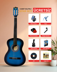 Mavi Renk Klasik Gitar Manuel Raymond