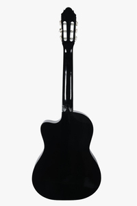 Siyah Klasik Gitar 4/4 Yetişkin Boy Sap Ayarlı Kesik Kasa Full Set (Çanta, Capo, Askı, Pena, Dijital Tuner)