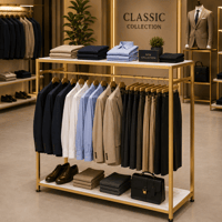 Butik Çiftli Askılık Mağaza Standı Askılık