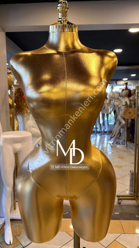 MD VİTRİN DEKORASYON 42 Beden Pantolon Giyebilen Gold Kumaşlı Gold Terzi Mankeni