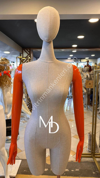 MD Vİtrin Dekorasyon Pantolon Giyebilen Polyester Kollu Terzi Mankeni Vitrin Mankeni
