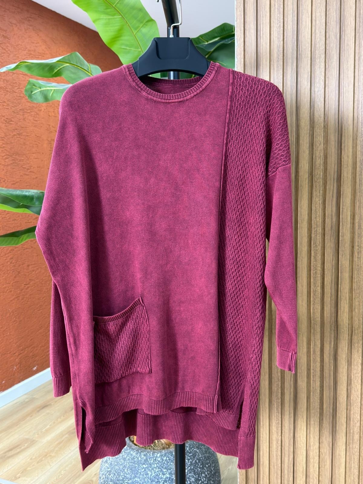 Alin Pamuk Tunik-Bordo