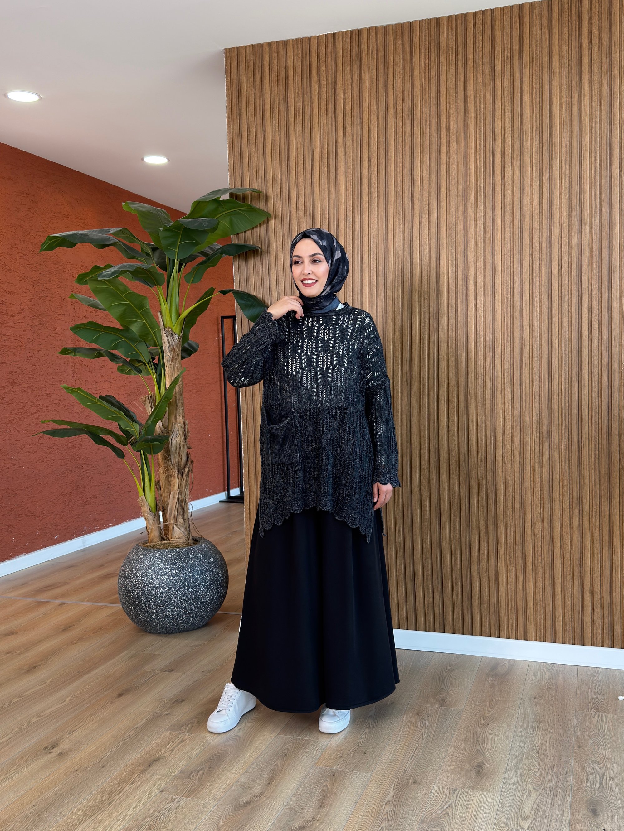 Meyra Pamuk Acurlu  Bluz - Siyah