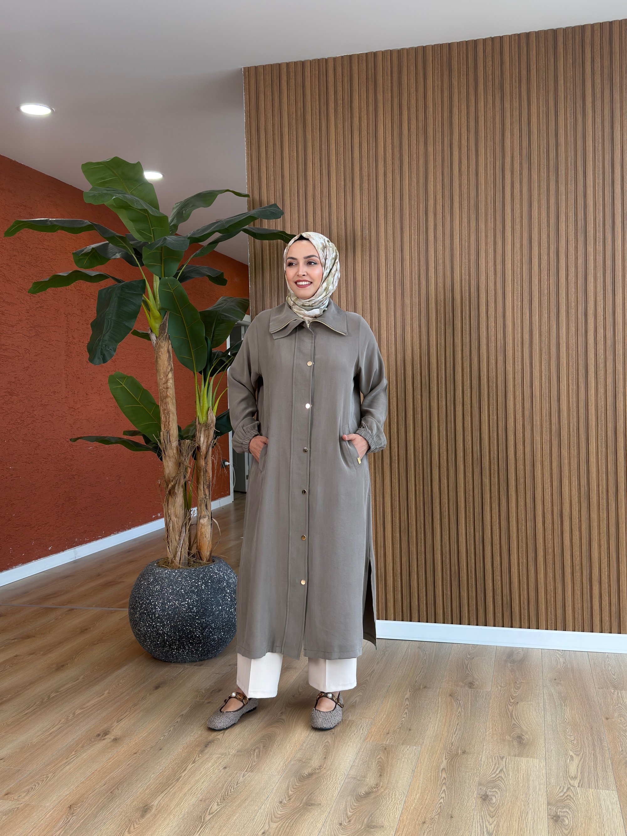 Sarmaşık Tencel Kap-Yeşil