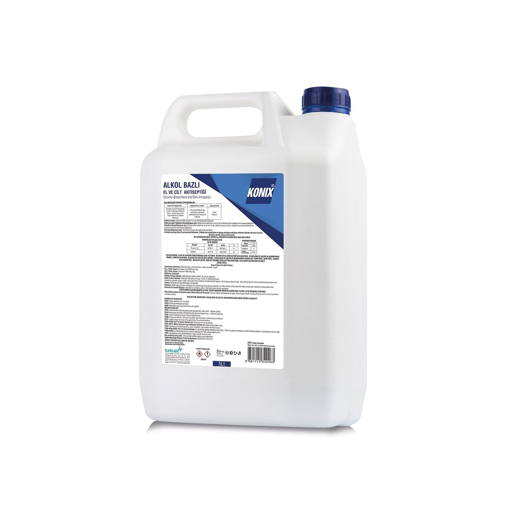 KONIX 5 LT ALKOL BAZLI EL-CİLT ANTİSEPTİK  | Antiseptik