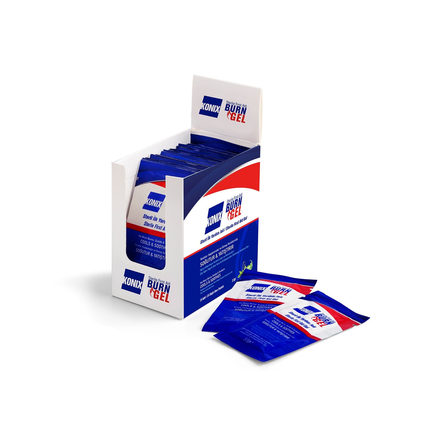 KONIX 3,5 GR STERİL İLK YARDIM YANIK JELİ - 25 Lİ | Yanık Bakımı