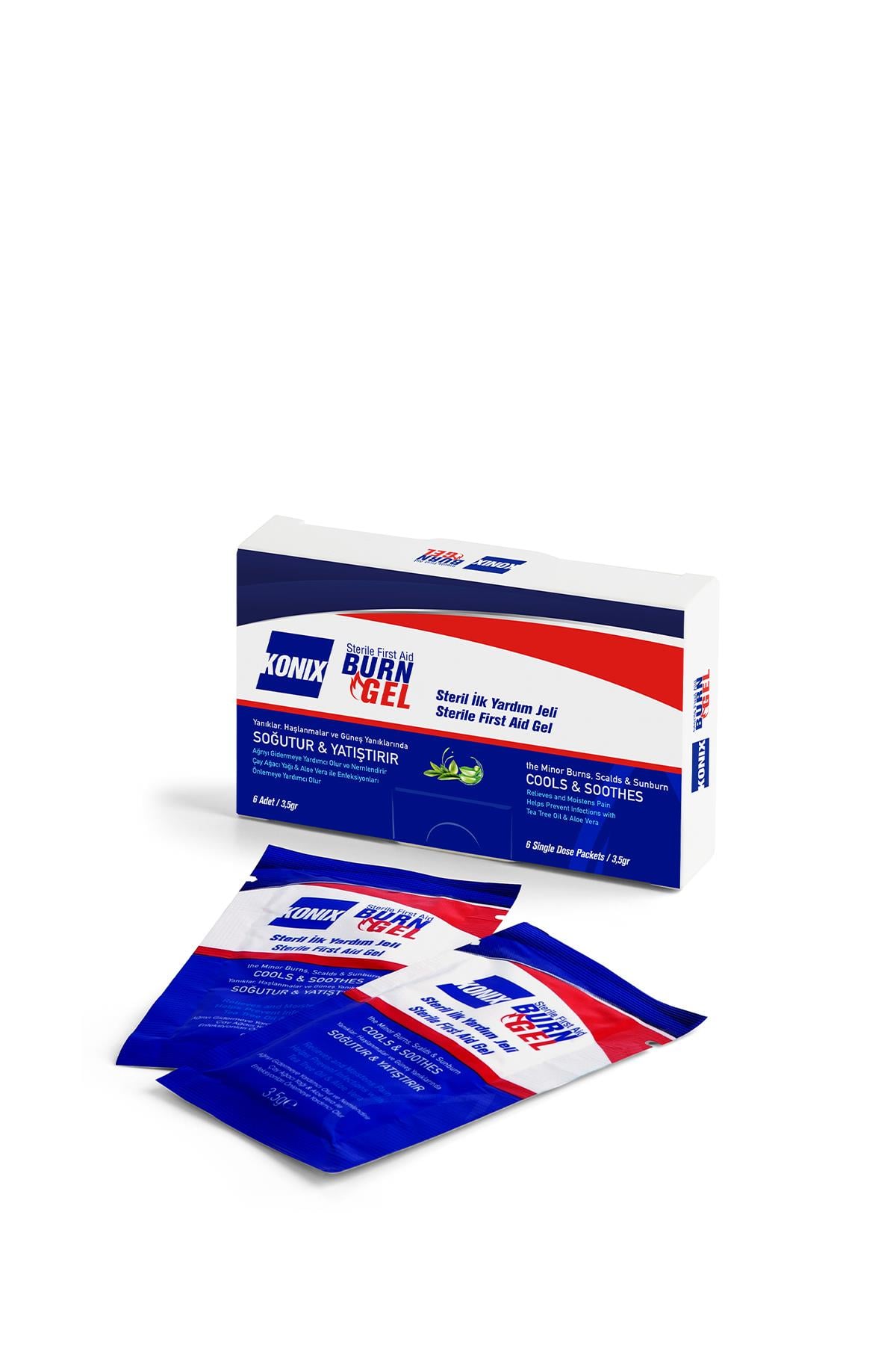 KONIX 3,5 GR STERİL İLK YARDIM YANIK JELİ - 6 LI | Yanık Bakımı