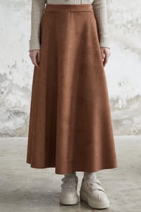 Elisha Süet Etek - Taba