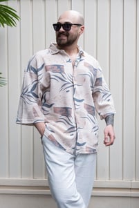 Fakir Kol Dijital Baskılı Oversize Gömlek (GM24)