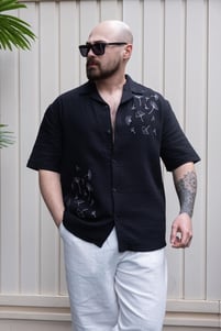 Nakış Detaylı Rahat Kalıp Gömlek (GMS25)
