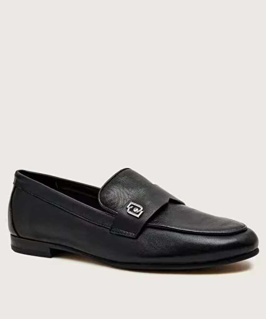 Siyah Deri Loafer