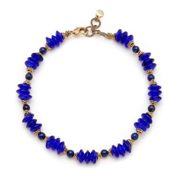 Mineral Muse Lacivert Cam Boncuk, Lapis Kolye