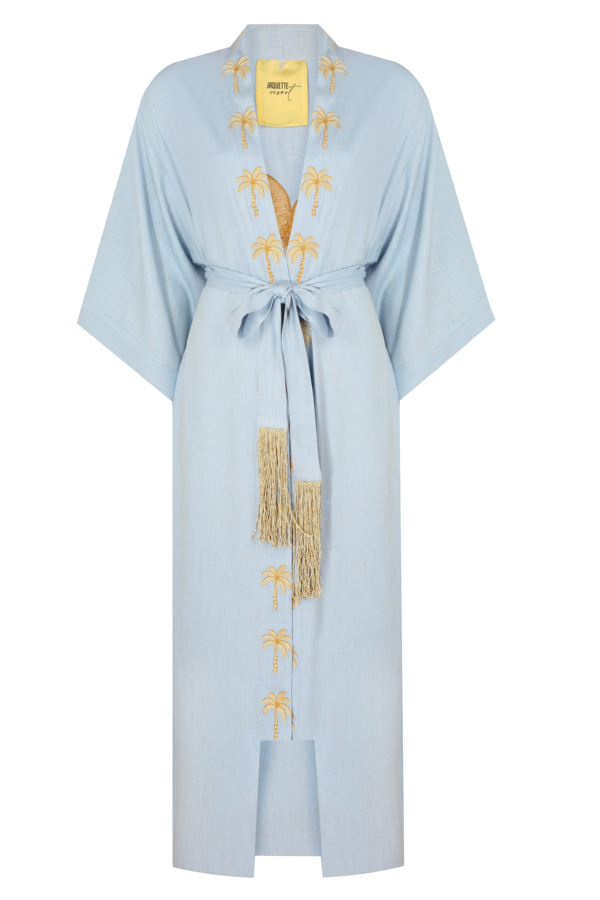 Mavi Uzun Kimono