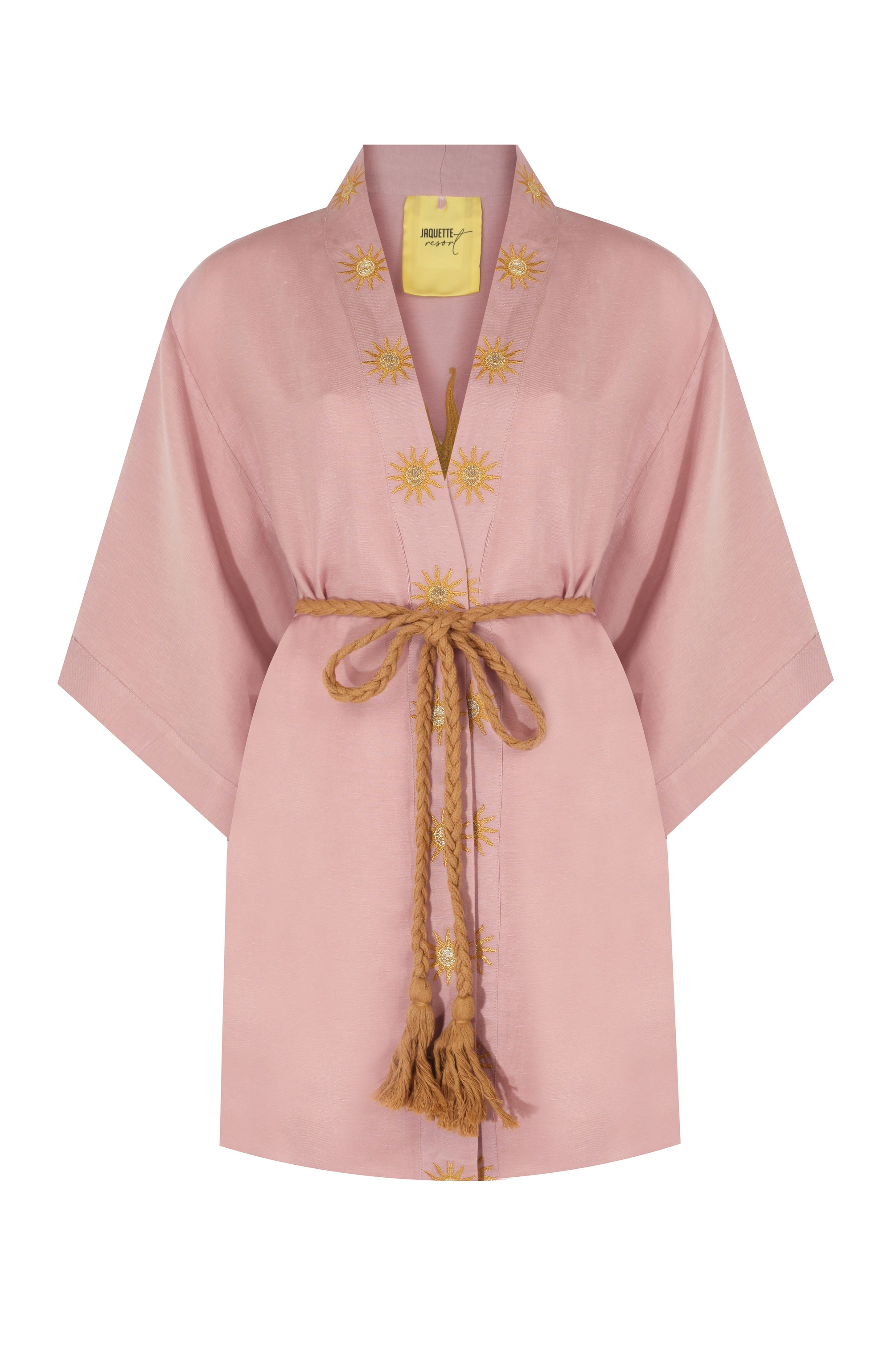 Pembe Kısa Kimono