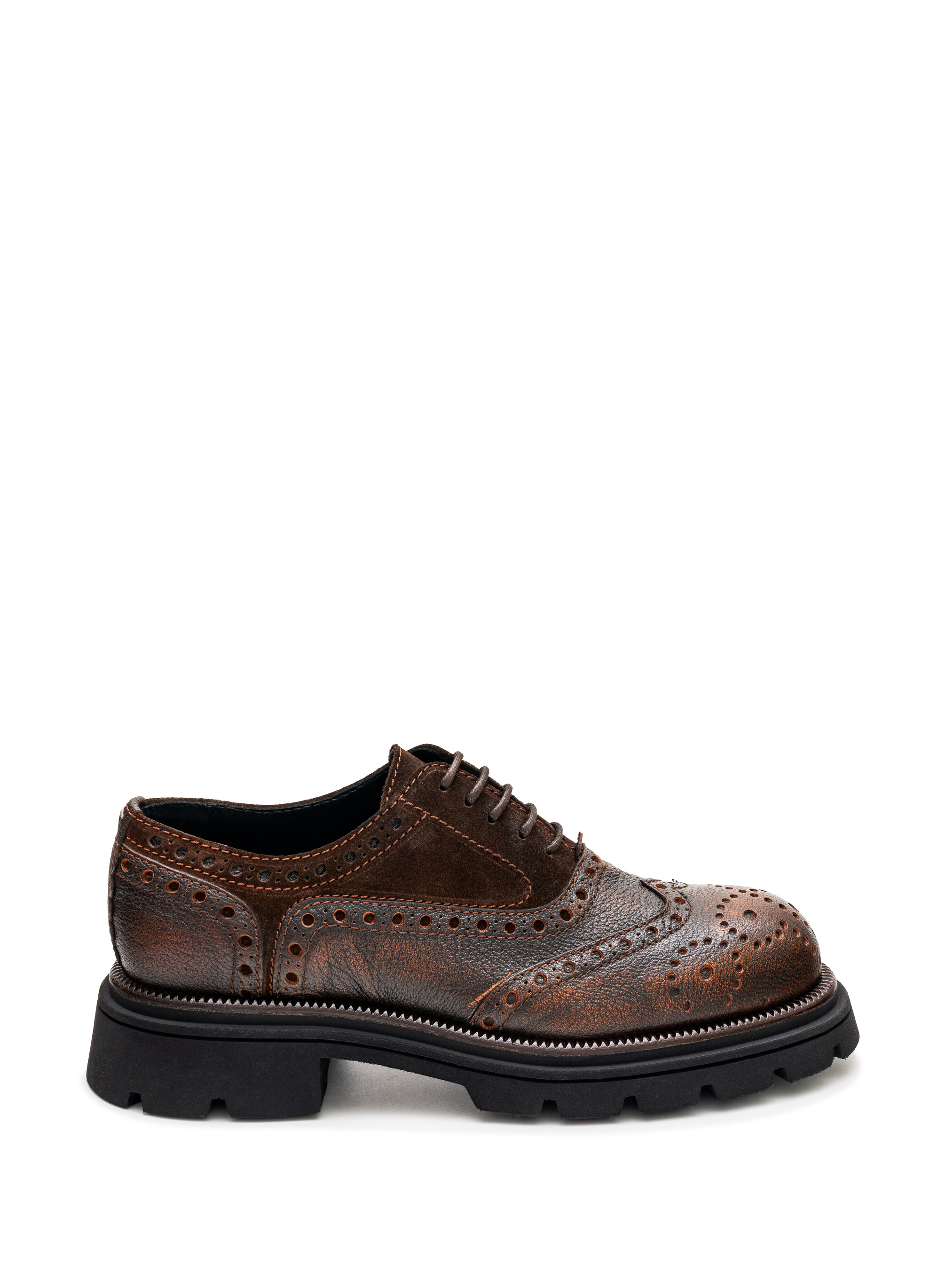 Desenli Deri Loafer