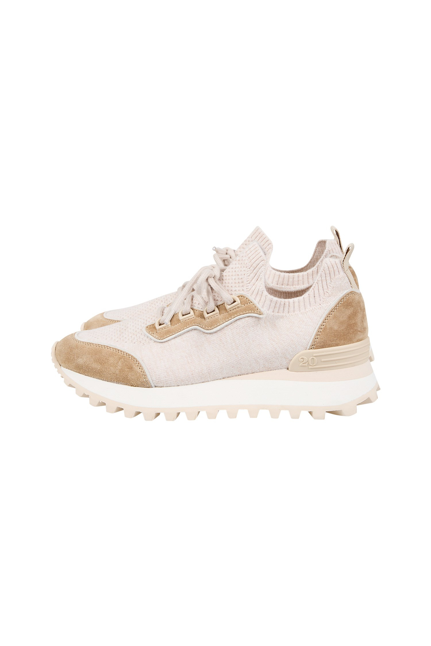 Bej Süet Geçişli Sneaker