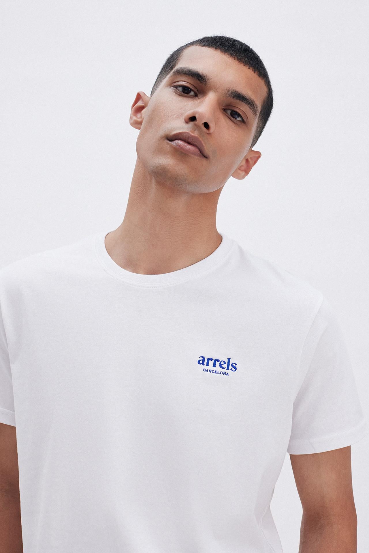 ArrelsArkası Desenli Beyaz T-shirt