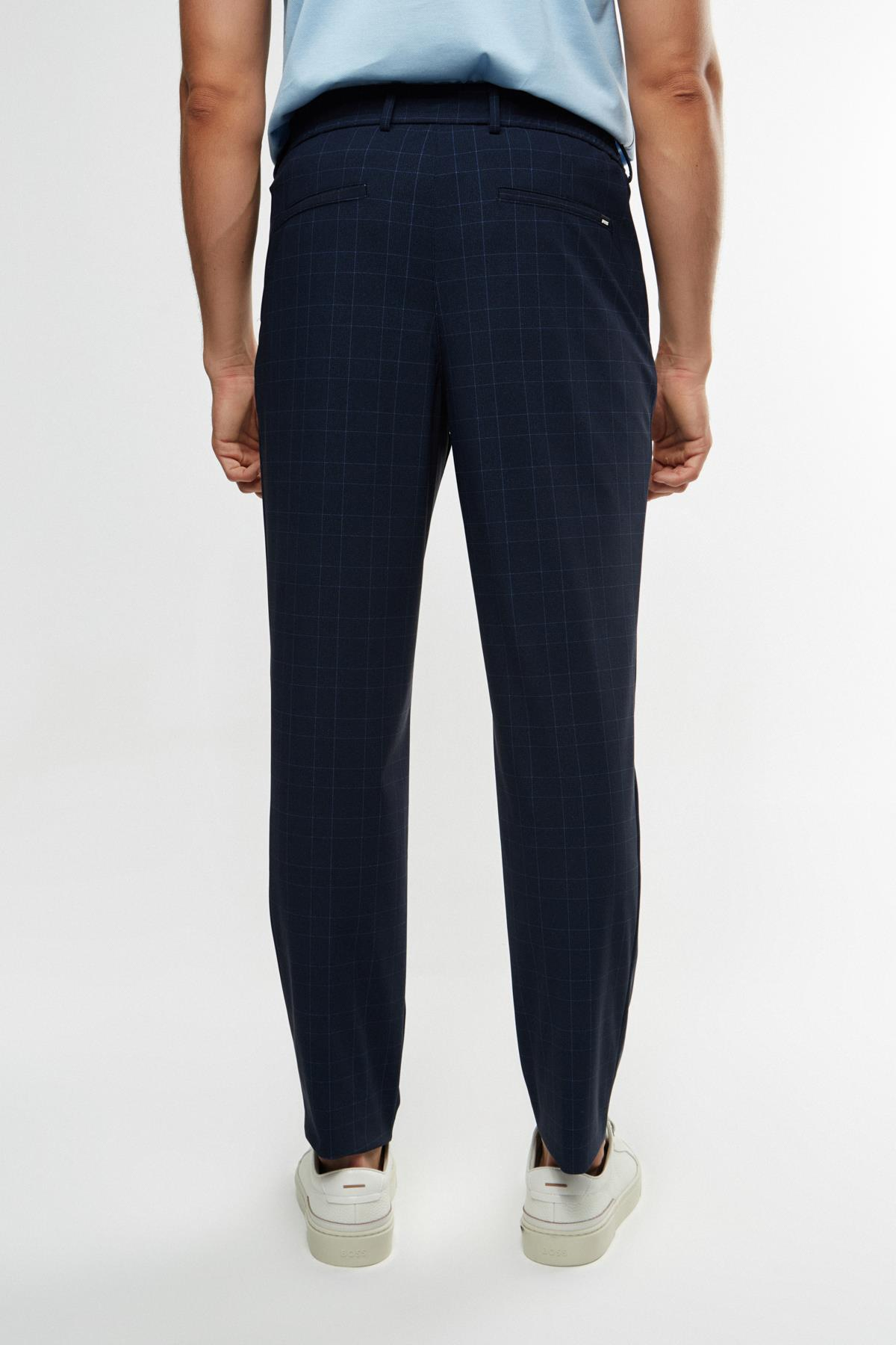 BossBelden Bağlamalı Ekose Pantolon