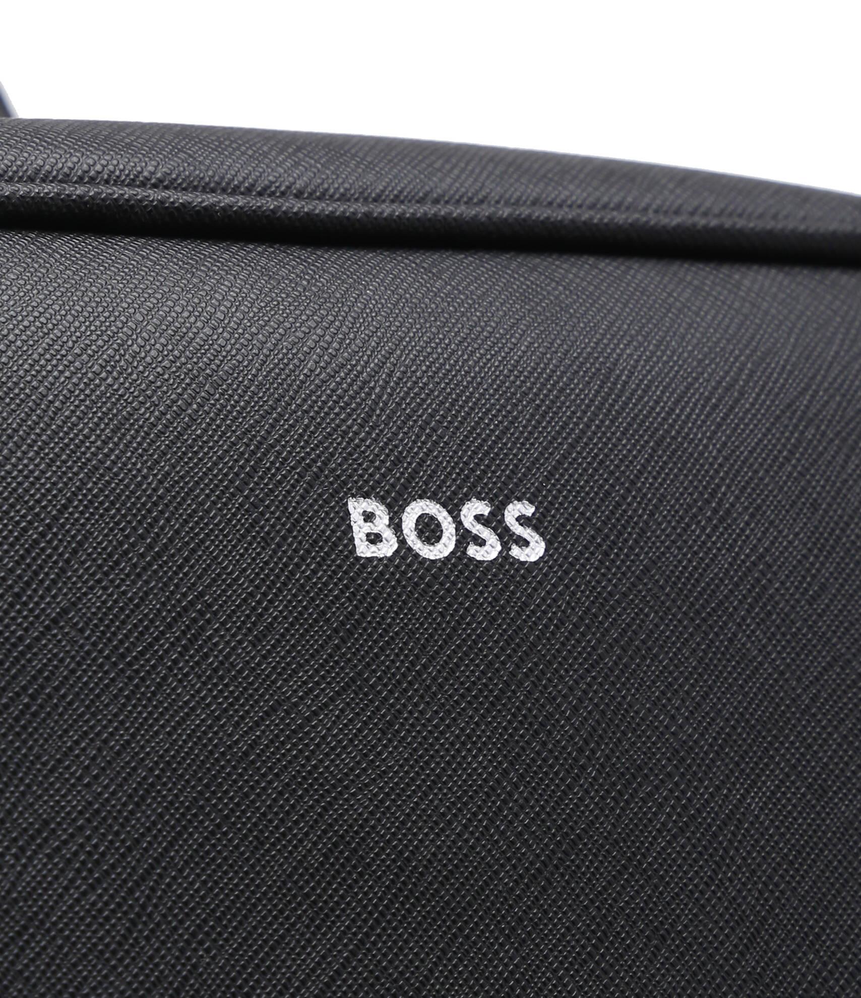 BossLogo İşlemeli Siyah Sırt Çantası
