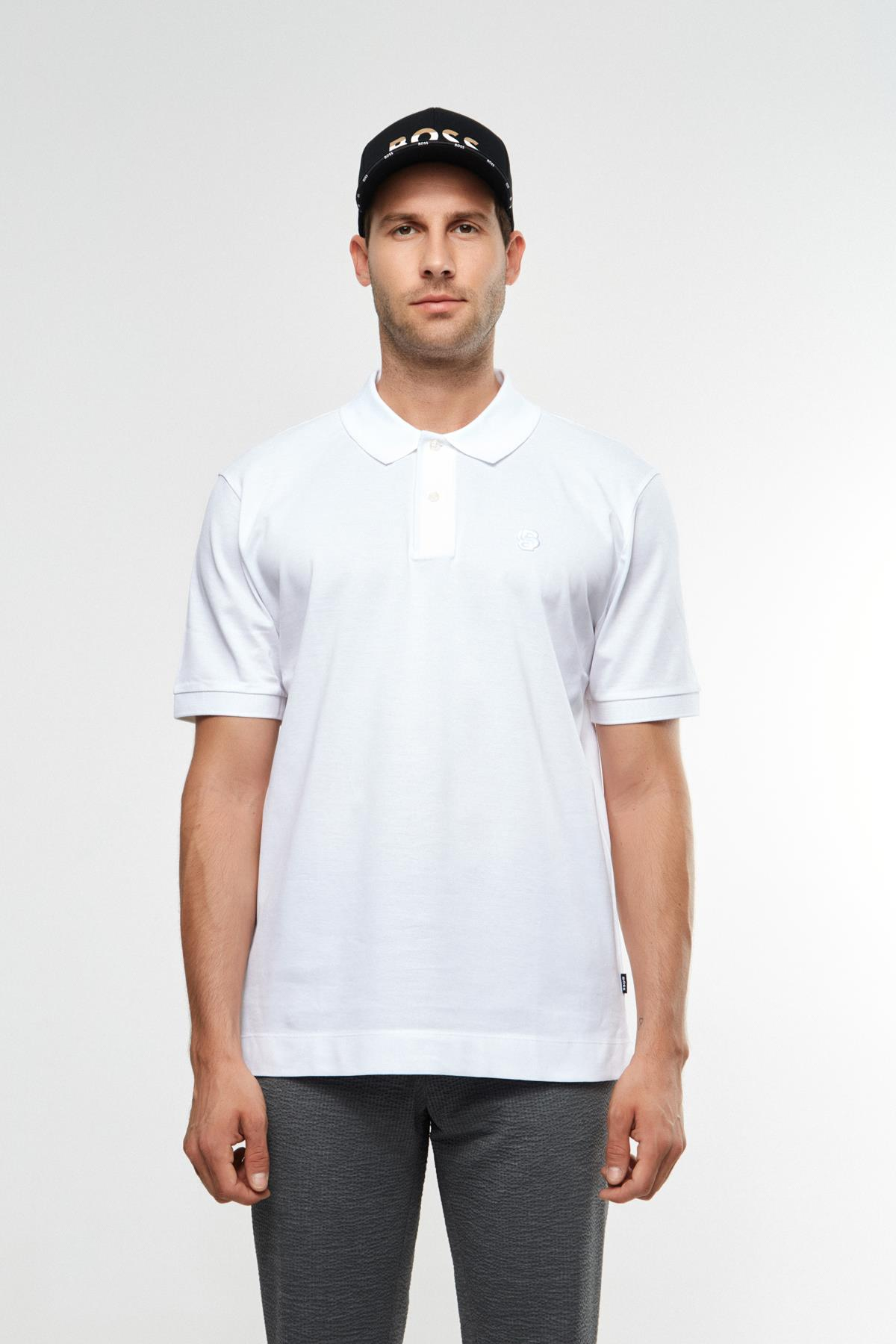 BossNakış Detaylı Polo Yaka T-shirt