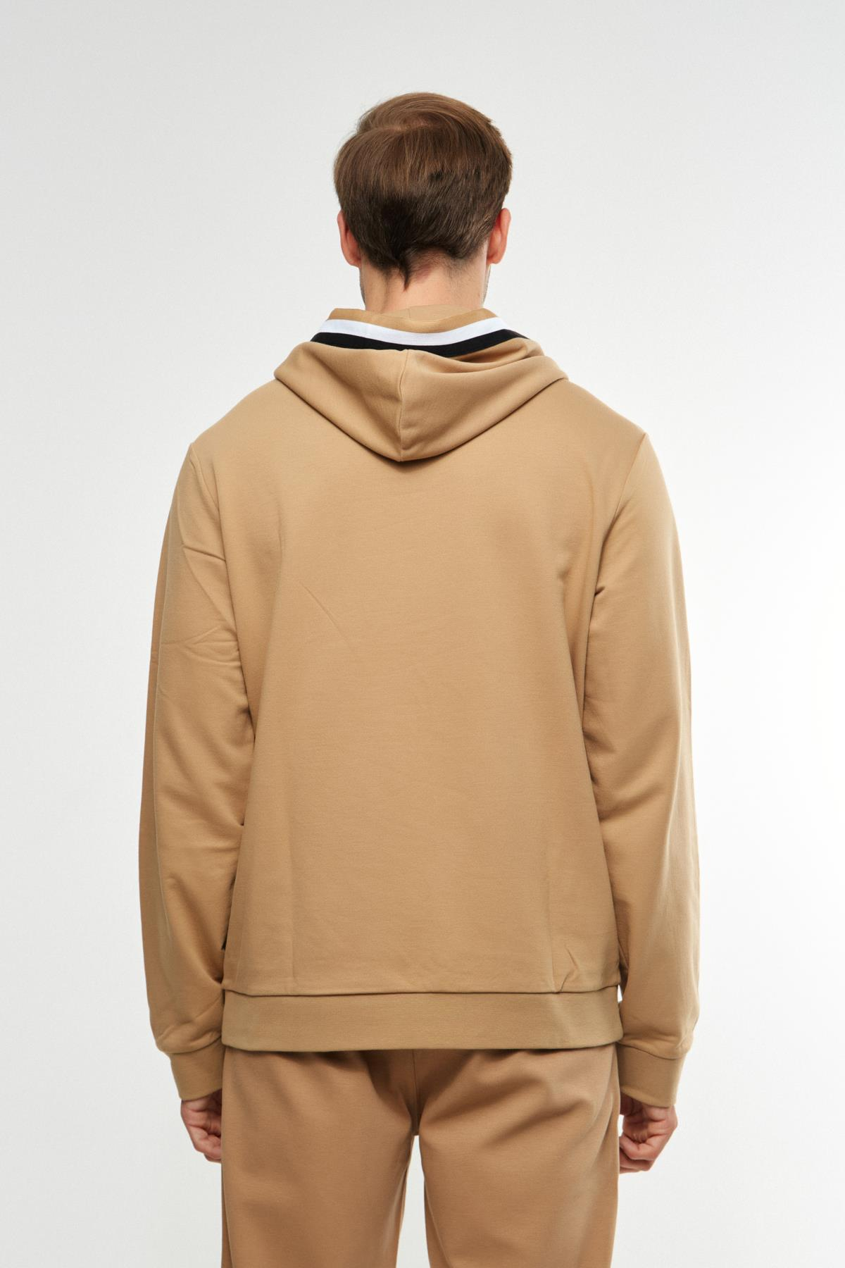 BossSlogan Detaylı Bej Sweatshirt