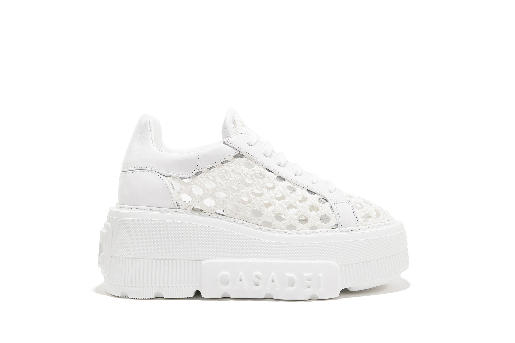 CasadeiBeyaz Delikli Platform Sneaker