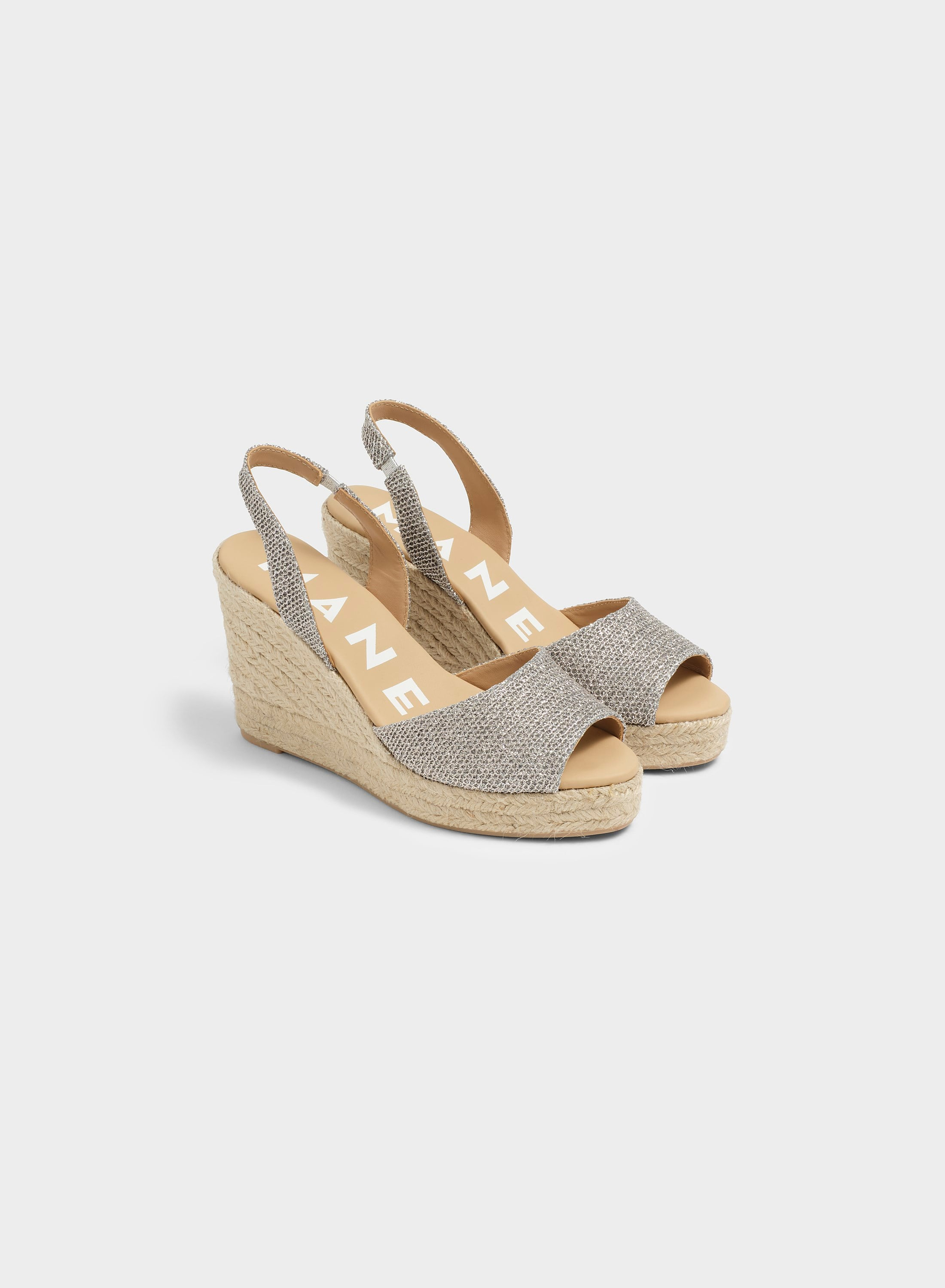 Silver Dolgu Topuklu Espadril