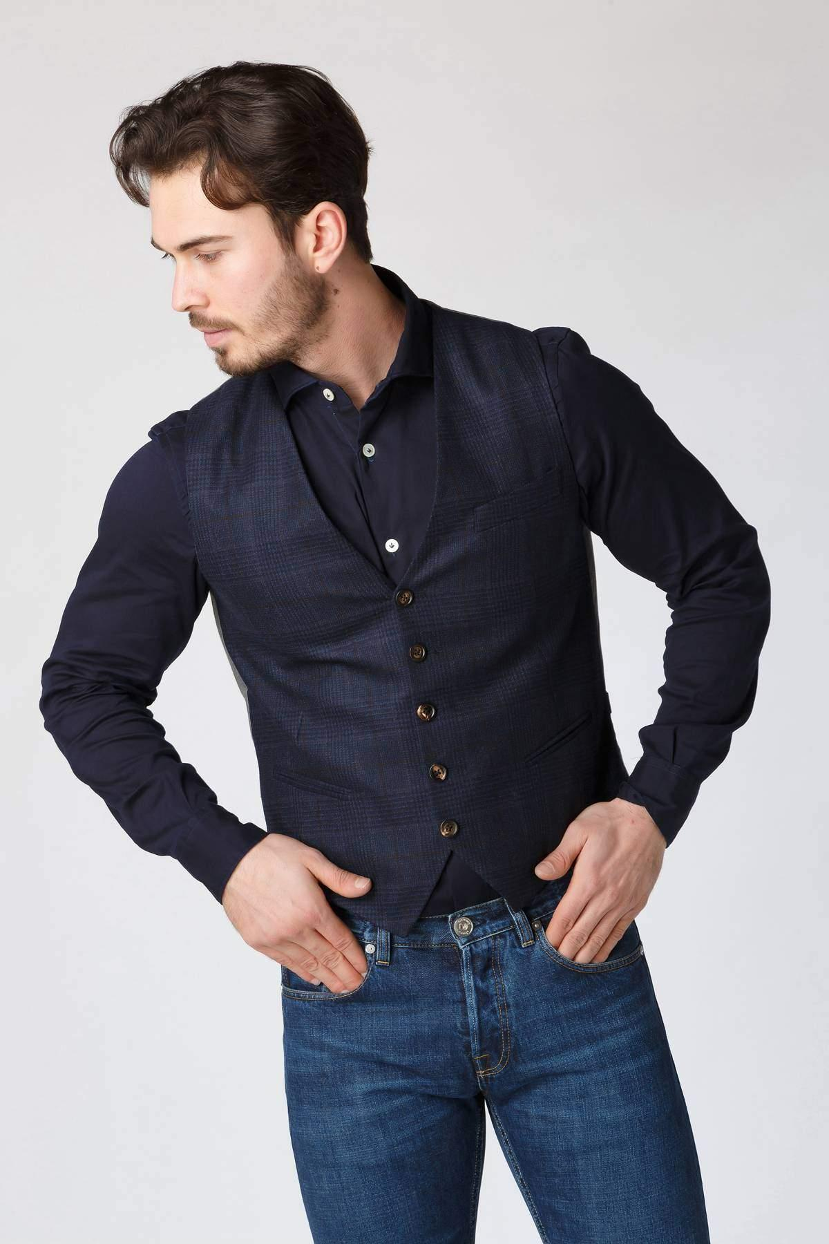 EleventyELEVENTY Yün-Kaşmir, Slim Fit Yelek