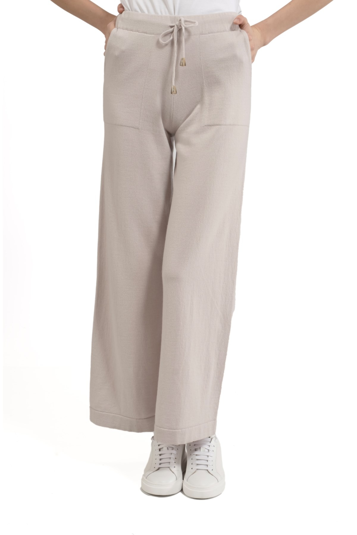 EleventyGri Geniş Paça Kaşmir Pantolon