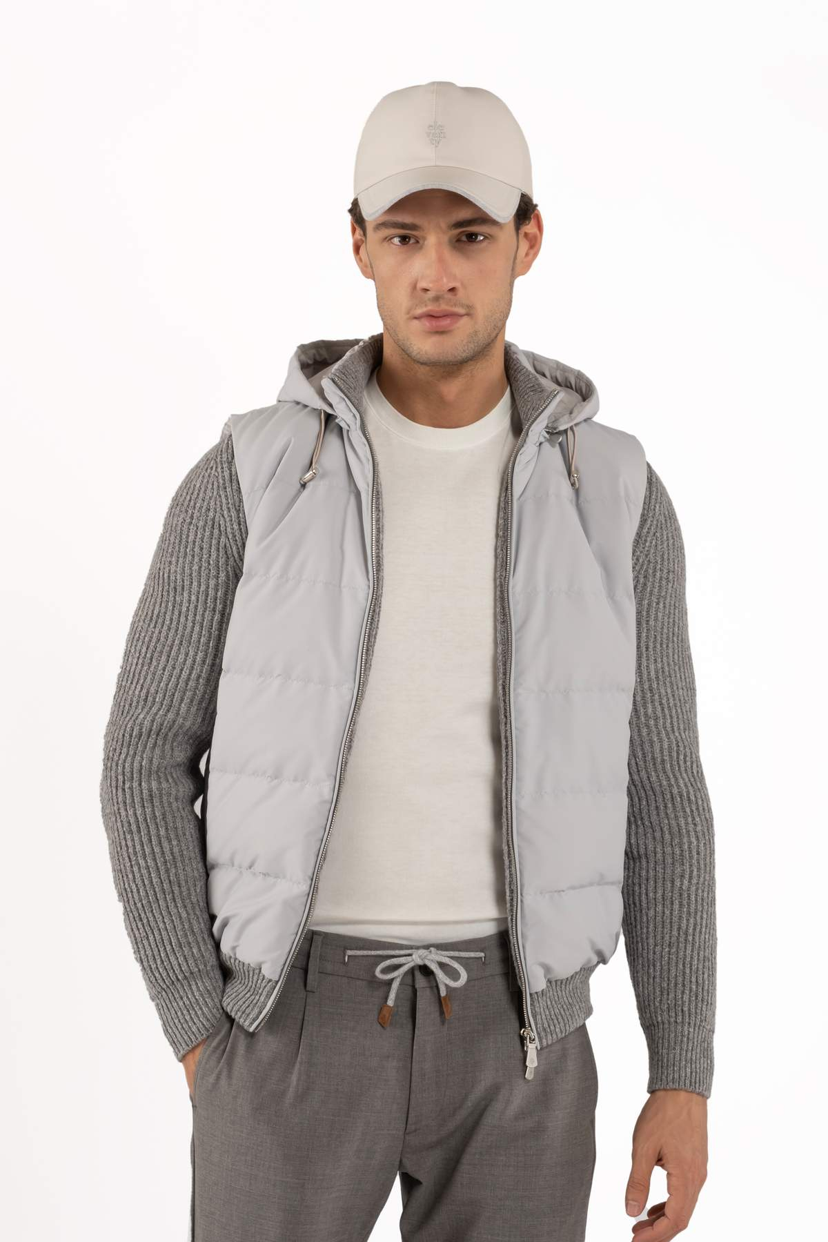 EleventyTriko Mix Gri Puffer Mont
