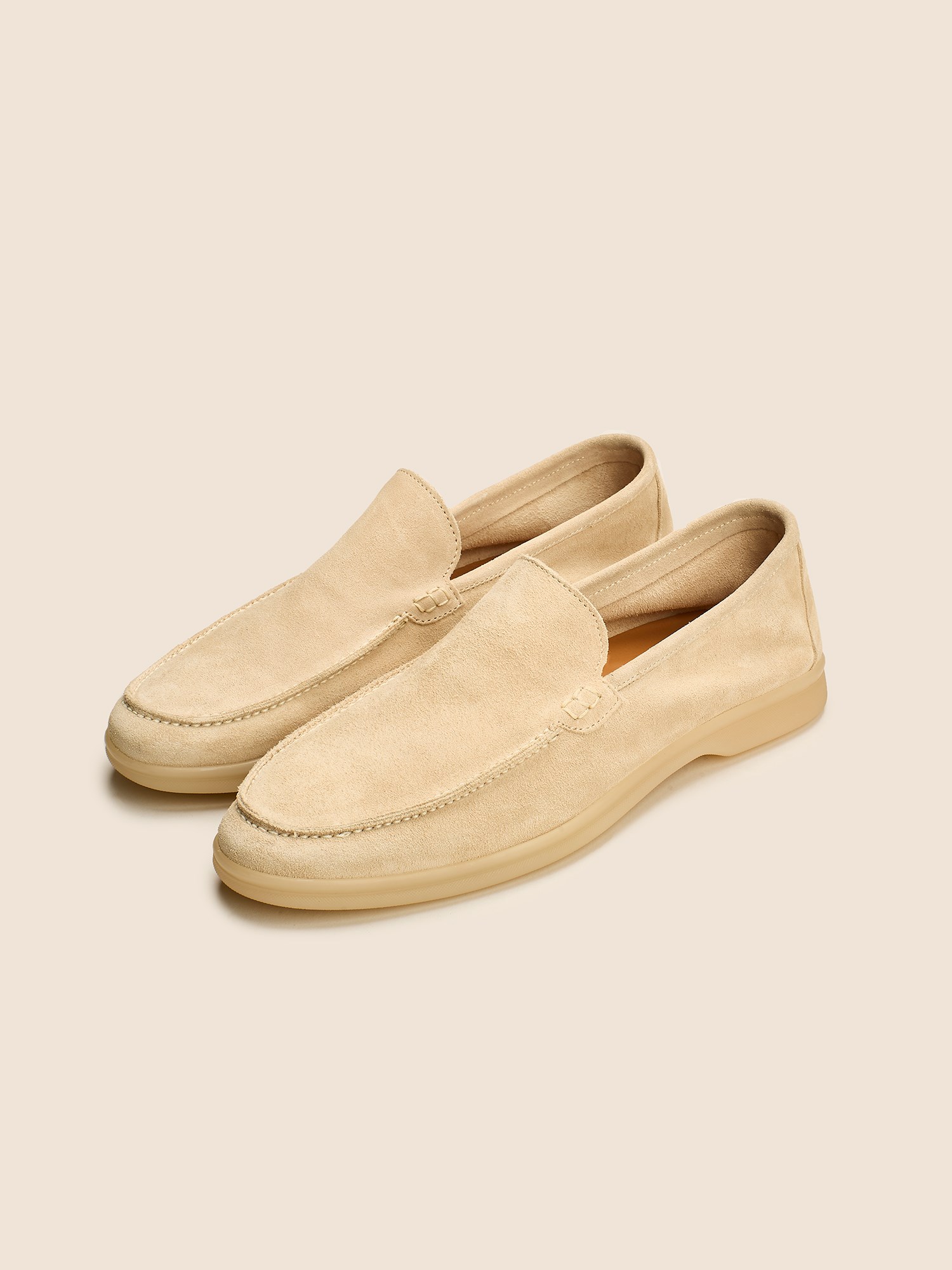 Bej Süet Loafer