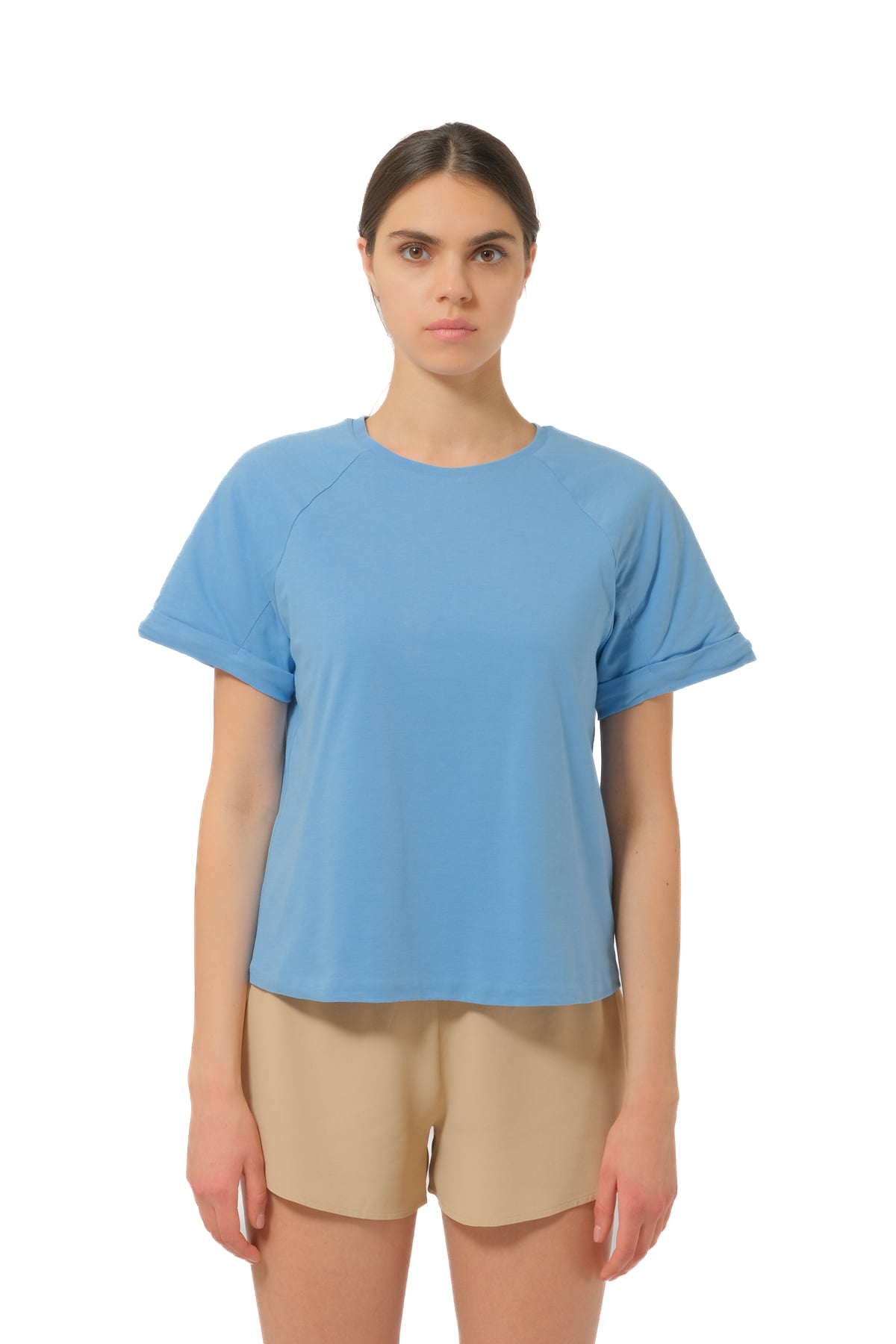 Federica TossiDolgulu Kol Detaylı Mavi T-shirt