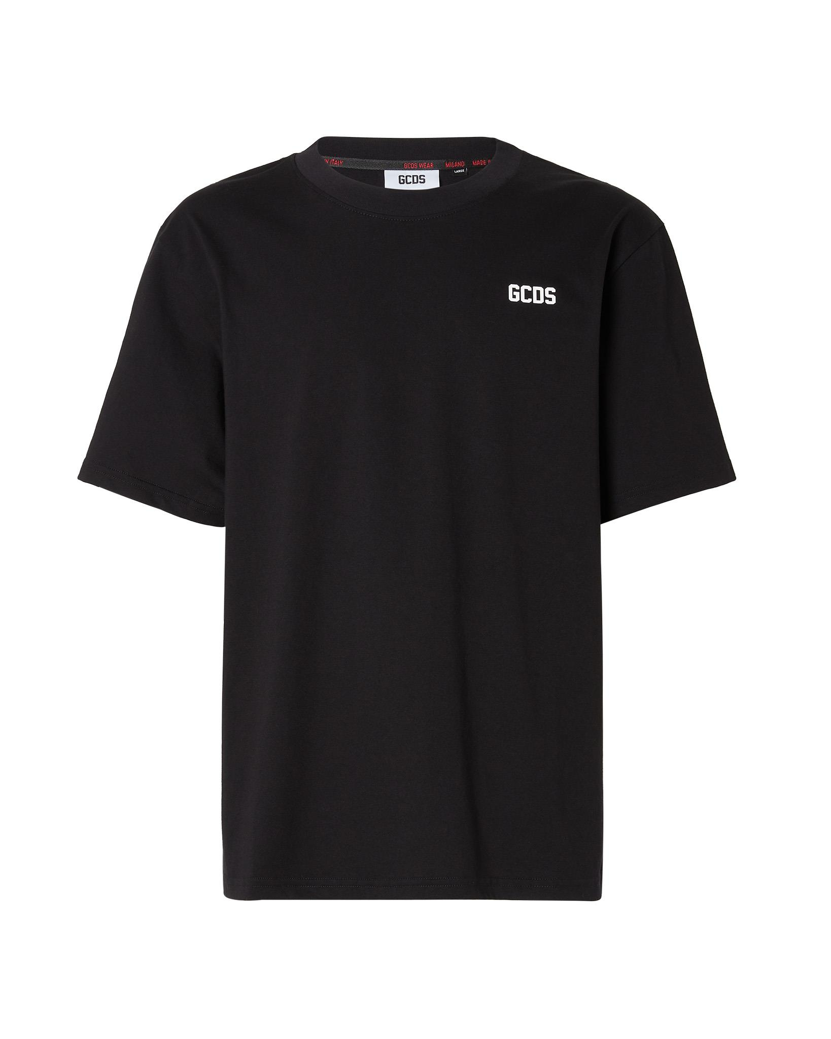 GCDSSiyah Logo Detaylı Erkek T-shirt