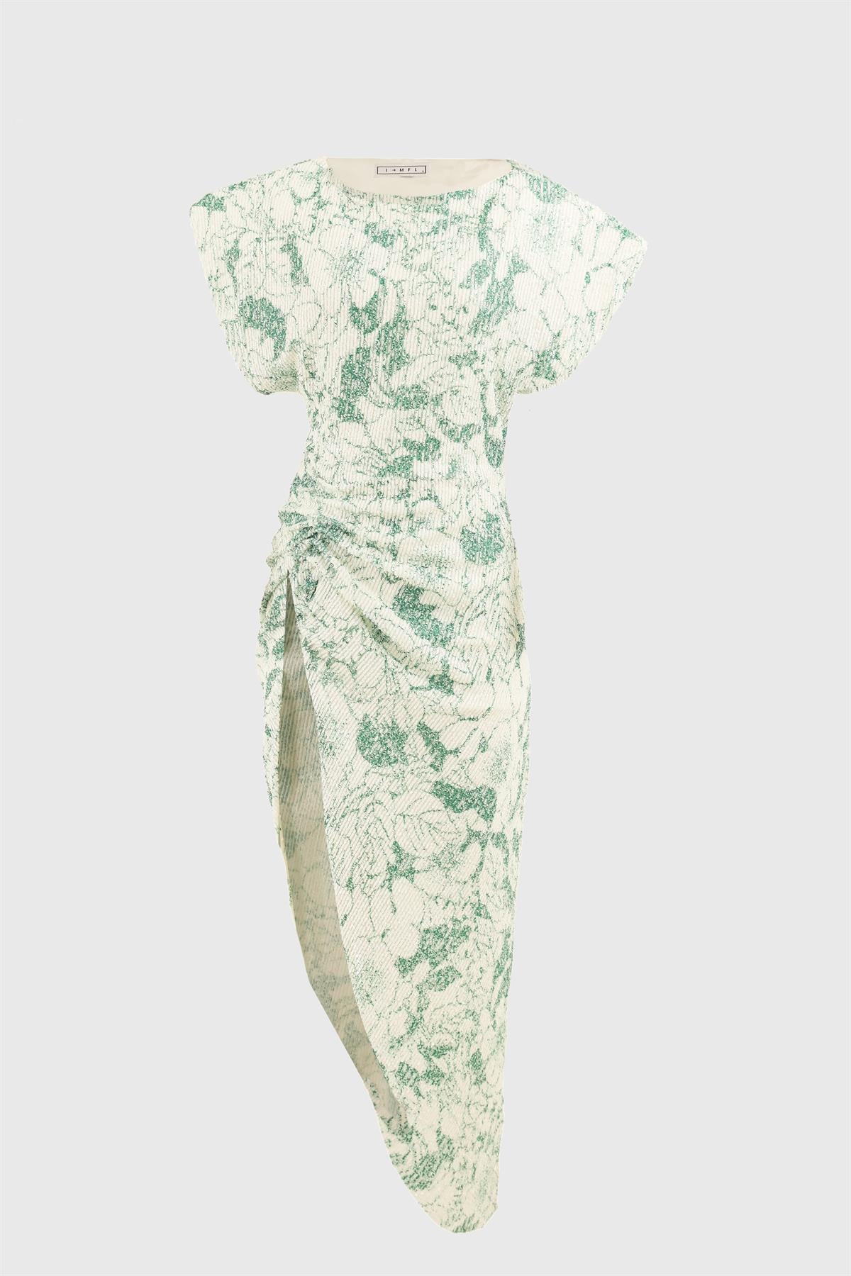 In The Mood For LoveFloral Desen Payetli Uzun Elbise